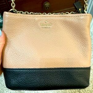 Kate Spade blush pink and Black Leather Shoulder Bag